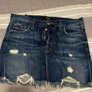 Jbrand denim skirt distressed